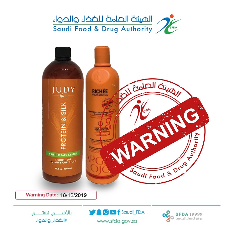 Saudi Food and Drug Authority (SFDA) warned against two straightening