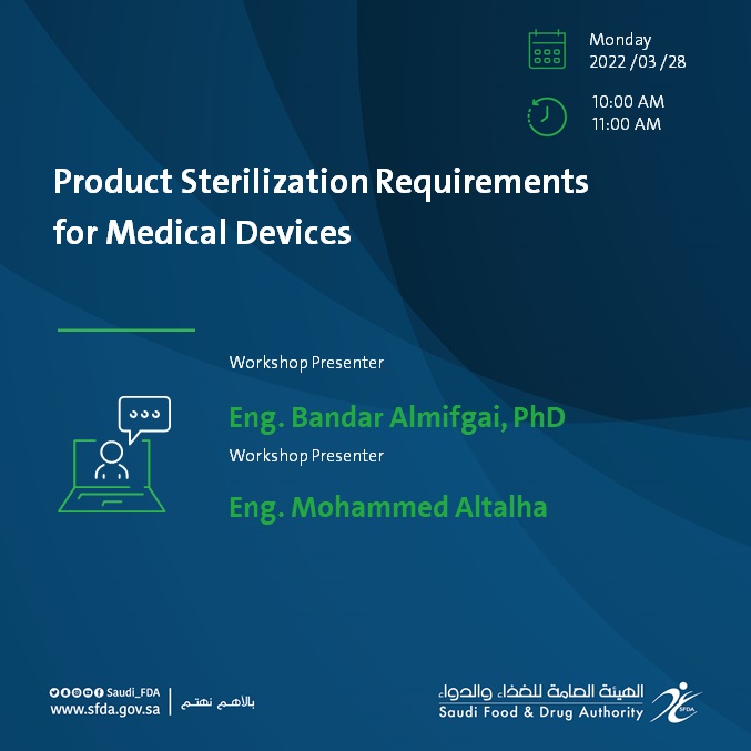 Product Sterilization Requirements for Medical Devices Saudi Food and