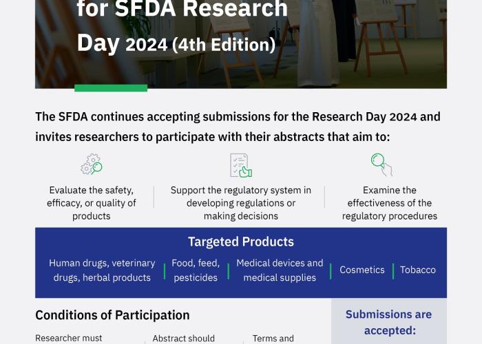 SFDA: Submissions for Research Day 2024 Still Open